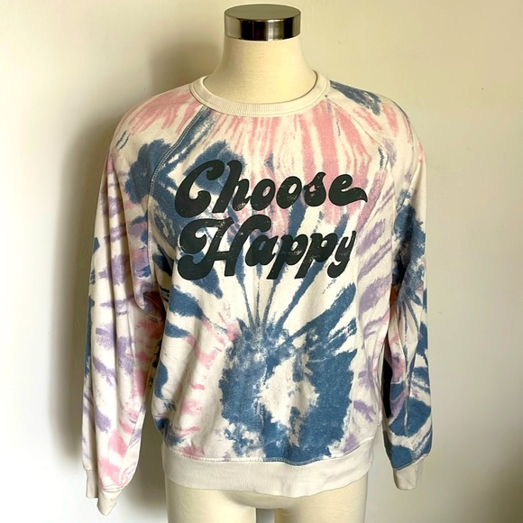 Sweaters - ‘Happy’ Tiedye Sweatshirt
